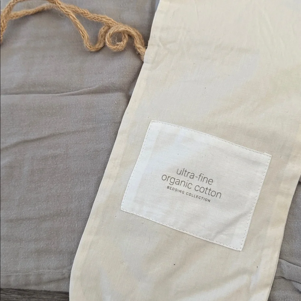 Restoration Hardware Grey Ultra Fine Organic Cotton Toddler Pillow Case